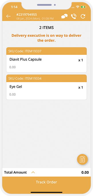 restaurant track status of order