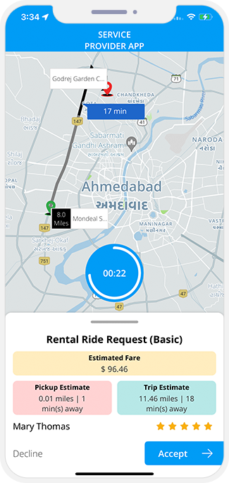 rental ride requests basic